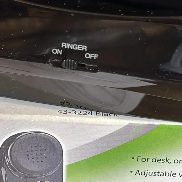 RADIO SHACK BIG BUTTON BLACK TRIM PHONE Landline Telephone Coil Cord NWT 25ft - Picture 7 of 16